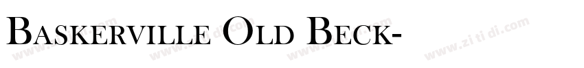 Baskerville Old Beck字体转换 Baskerville Old Beck字体转换